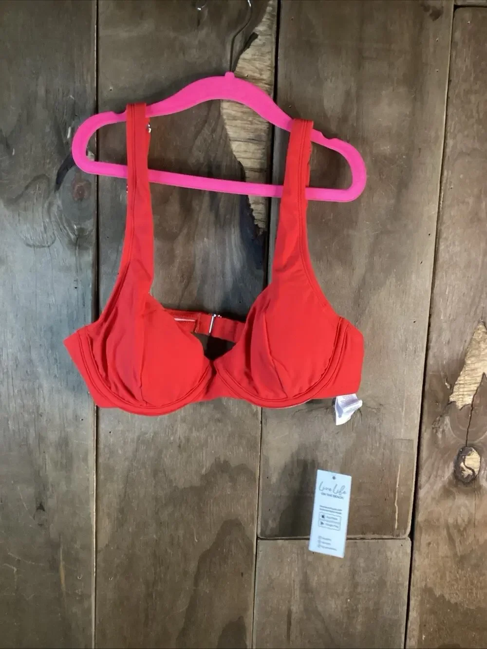 Cupshe Red Bikini Top Size Small